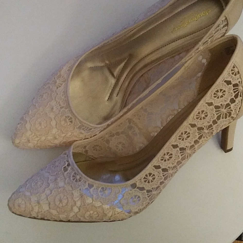 Pink Lace Heels